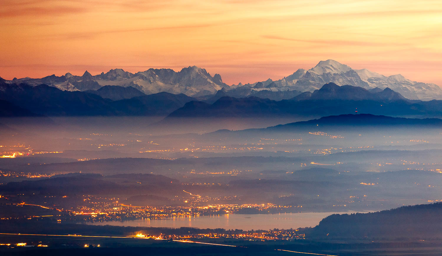 L&rsquo;image du jour : Le Mont-Blanc vu depuis le Jura bernois